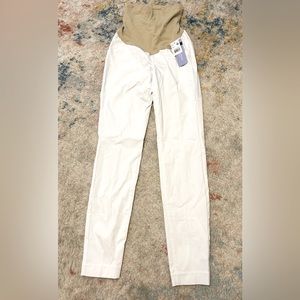 Maternity stretch pants. White. New.